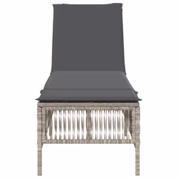 VidaXL 4002724 sedia da esterno Salone Seduta imbottita Rattan sintetico, Acciaio Grigio - Vista aggiuntiva 4