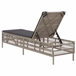 VidaXL 4002724 sedia da esterno Salone Seduta imbottita Rattan sintetico, Acciaio Grigio - Vista aggiuntiva 6