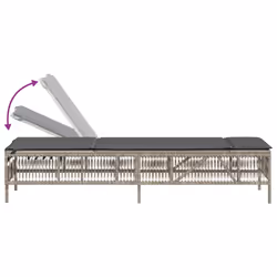 VidaXL 4002724 sedia da esterno Salone Seduta imbottita Rattan sintetico, Acciaio Grigio - Vista aggiuntiva 7