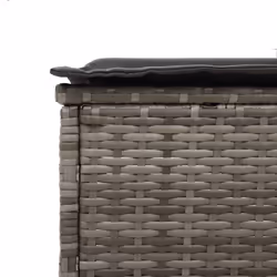 VidaXL 4002730 sedia da esterno Salone Seduta imbottita Rattan sintetico, Acciaio Crema, Bianco - Vista aggiuntiva 8