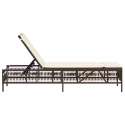 VidaXL 4002738 sedia da esterno Salone Seduta imbottita Rattan sintetico, Acciaio Crema, Bianco - Vista aggiuntiva 5