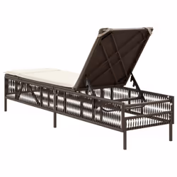 VidaXL 4002738 sedia da esterno Salone Seduta imbottita Rattan sintetico, Acciaio Crema, Bianco - Vista aggiuntiva 6