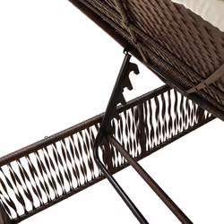 VidaXL 4002738 sedia da esterno Salone Seduta imbottita Rattan sintetico, Acciaio Crema, Bianco - Vista aggiuntiva 8