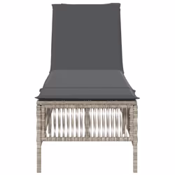 VidaXL 4002742 sedia da esterno Salone Seduta imbottita Rattan sintetico, Acciaio Grigio - Vista aggiuntiva 4