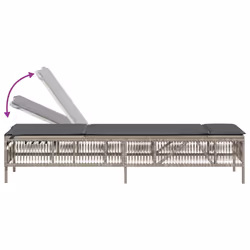 VidaXL 4002742 sedia da esterno Salone Seduta imbottita Rattan sintetico, Acciaio Grigio - Vista aggiuntiva 7
