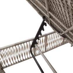 VidaXL 4002742 sedia da esterno Salone Seduta imbottita Rattan sintetico, Acciaio Grigio - Vista aggiuntiva 8