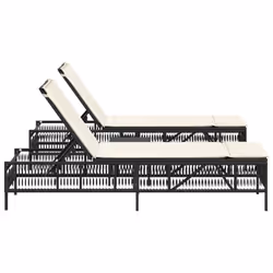 VidaXL 4002746 sedia da esterno Salone Seduta imbottita Rattan sintetico, Acciaio Crema, Bianco - Vista aggiuntiva 4