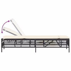 VidaXL 4002746 sedia da esterno Salone Seduta imbottita Rattan sintetico, Acciaio Crema, Bianco - Vista aggiuntiva 6