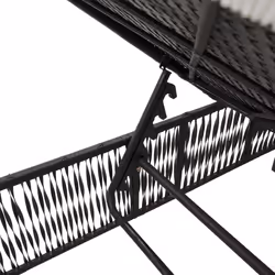 VidaXL 4002746 sedia da esterno Salone Seduta imbottita Rattan sintetico, Acciaio Crema, Bianco - Vista aggiuntiva 8