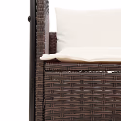 VidaXL 4002756 sedia da esterno Salone Seduta imbottita Rattan sintetico, Acciaio Crema, Bianco - Vista aggiuntiva 7