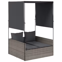VidaXL 4002757, Salone, Seduta imbottita, Rattan sintetico, Acciaio, Grigio, 110 kg, 110 cm