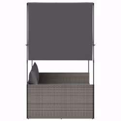 VidaXL 4002757 sedia da esterno Salone Seduta imbottita Rattan sintetico, Acciaio Grigio - Vista aggiuntiva 4