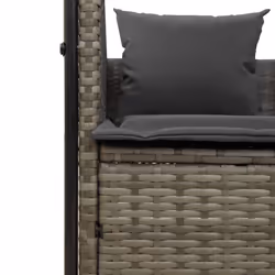 VidaXL 4002757 sedia da esterno Salone Seduta imbottita Rattan sintetico, Acciaio Grigio - Vista aggiuntiva 7