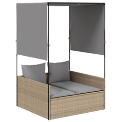 VidaXL 4002758 sedia da esterno Salone Seduta imbottita Rattan sintetico, Acciaio Grigio