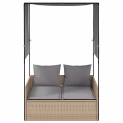 VidaXL 4002758 sedia da esterno Salone Seduta imbottita Rattan sintetico, Acciaio Grigio