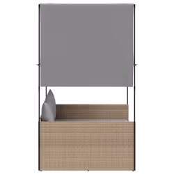 VidaXL 4002758 sedia da esterno Salone Seduta imbottita Rattan sintetico, Acciaio Grigio - Vista aggiuntiva 4