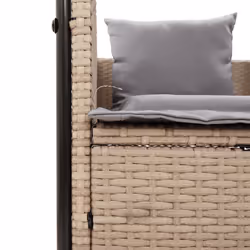 VidaXL 4002758 sedia da esterno Salone Seduta imbottita Rattan sintetico, Acciaio Grigio - Vista aggiuntiva 7