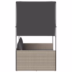 VidaXL 4002760 sedia da esterno Salone Seduta imbottita Rattan sintetico, Acciaio Grigio - Vista aggiuntiva 4