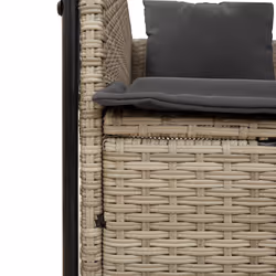 VidaXL 4002760 sedia da esterno Salone Seduta imbottita Rattan sintetico, Acciaio Grigio - Vista aggiuntiva 7