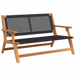 vidaXL Arredamento da Giardino con cuscino Nero 122 x 78 x 73cm - Vista aggiuntiva 2
