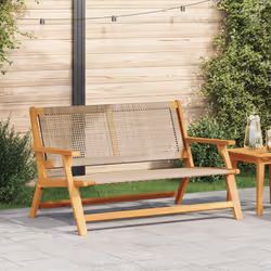Questa panchina da giardino unisce il fascino rustico a un comfort moderno, dandoti la possibilità di rilassarti all'aperto c ...