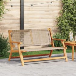 Panchina da Giardino Beige 122x76x73.5 cm Legno Massello di Acacia Vidaxl