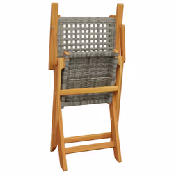 VidaXL 367664 sedia da esterno Terrazzo Legno di acacia, Rattan sintetico Grigio - Vista aggiuntiva 8