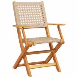 VidaXL 367665 sedia da esterno Terrazzo Legno di acacia, Rattan sintetico Beige - Vista aggiuntiva 4