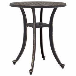 vidaXL Tavolo da Giardino Bronzo Ø48x53 cm in Alluminio Pressofuso - Vista aggiuntiva 2