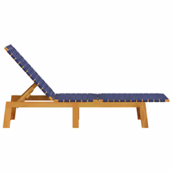VidaXL 366509 sedia da esterno Salone Legno di acacia, Tessuto Blu, Marrone - Vista aggiuntiva 4