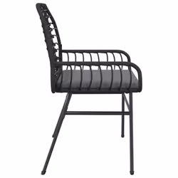 VidaXL 369093 sedia da esterno Terrazzo Seduta imbottita Rattan sintetico, Acciaio Grigio - Vista aggiuntiva 6