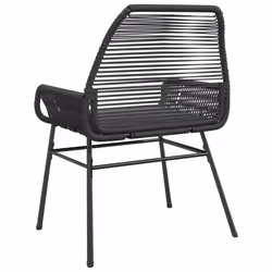 VidaXL 369095 sedia da esterno Terrazzo Seduta imbottita Rattan sintetico, Acciaio Grigio - Vista aggiuntiva 7