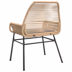 VidaXL 369096 sedia da esterno Terrazzo Seduta imbottita Rattan sintetico, Acciaio Grigio - Vista aggiuntiva 7