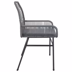 VidaXL 369097 sedia da esterno Terrazzo Seduta imbottita Rattan sintetico, Acciaio Grigio - Vista aggiuntiva 6