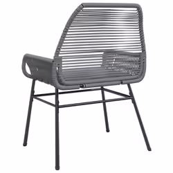 VidaXL 369097 sedia da esterno Terrazzo Seduta imbottita Rattan sintetico, Acciaio Grigio - Vista aggiuntiva 7