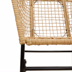 VidaXL 369099 sedia da esterno Terrazzo Seduta imbottita Rattan sintetico, Acciaio Marrone - Vista aggiuntiva 8
