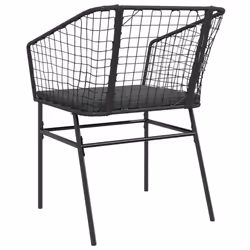 VidaXL 369100 sedia da esterno Terrazzo Seduta imbottita Rattan sintetico, Acciaio Grigio - Vista aggiuntiva 7