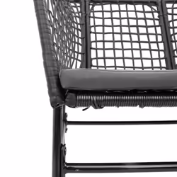 VidaXL 369100 sedia da esterno Terrazzo Seduta imbottita Rattan sintetico, Acciaio Grigio - Vista aggiuntiva 8