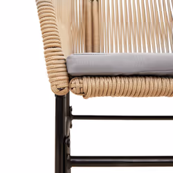 VidaXL 369103 sedia da esterno Terrazzo Seduta imbottita Rattan sintetico, Acciaio Grigio - Vista aggiuntiva 8
