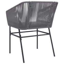 VidaXL 369104 sedia da esterno Terrazzo Seduta imbottita Rattan sintetico, Acciaio Grigio - Vista aggiuntiva 7