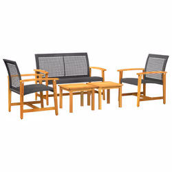 VidaXL 367604, Nero, Marrone, Malacca, Acciaio, 110 kg, Adulti e bambini, 1120 mm, 640 mm