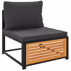 VidaXL 367639, Antracite, Legno di acacia, Acciaio, 110 kg, Adulti e bambini, 680 mm, 680 mm