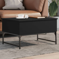 Vidaxl - Tavolino da Salotto Nero 70x50x40 cm Legno Multistrato Metallo 93095