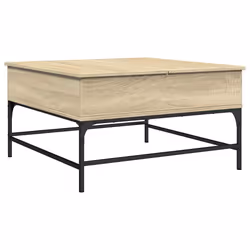 vidaXL Tavolino Salotto Rovere Sonoma 80x80x45 cm Multistrato Metallo - Vista aggiuntiva 2