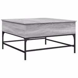 Tavolino Salotto Grigio Sonoma 80x80x45 cm Multistrato Metallocod mxl 89487 - Vista aggiuntiva 2