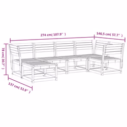 VidaXL 3217030 set mobili da esterno - Vista aggiuntiva 7