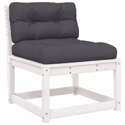 Set Divani Giardino 6pz con Cuscini Bianco Legno Massello Pinocod mxl 88500 - Vista aggiuntiva 3