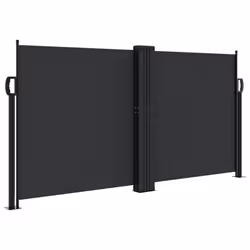 Tendada Sole Laterale Retrattile Nera 120x1200 cmcod mxl 90906 - Vista aggiuntiva 2