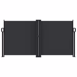 Tendada Sole Laterale Retrattile Nera 120x1200 cmcod mxl 90906 - Vista aggiuntiva 3