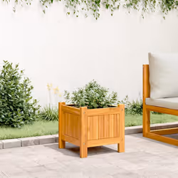 Fioriera Giardino con Rivestimento 31x31x30 cm Massello Acaciacod mxl 91444 - Vista aggiuntiva 3